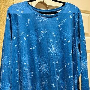 Coldwater Creek Blue Floral Top